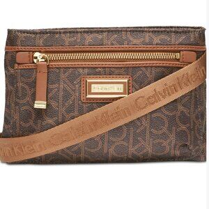 Calvin Klein Belfast Brown/Tan Nylon Small Crossbody Belt Bag